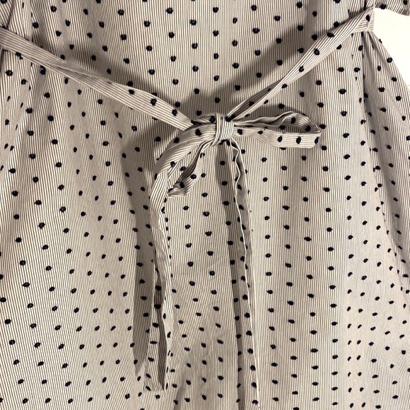 BANANA REPUBLIC -  square neck polka dot dress size medium(petite) cotton blend - Picture 4 of 8